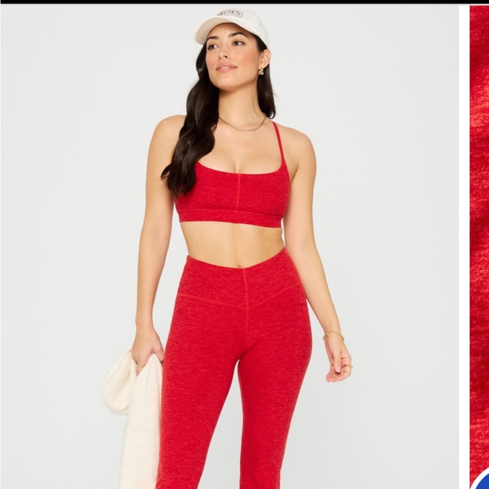 Fabletics Red High-Waist Leggings and bra set